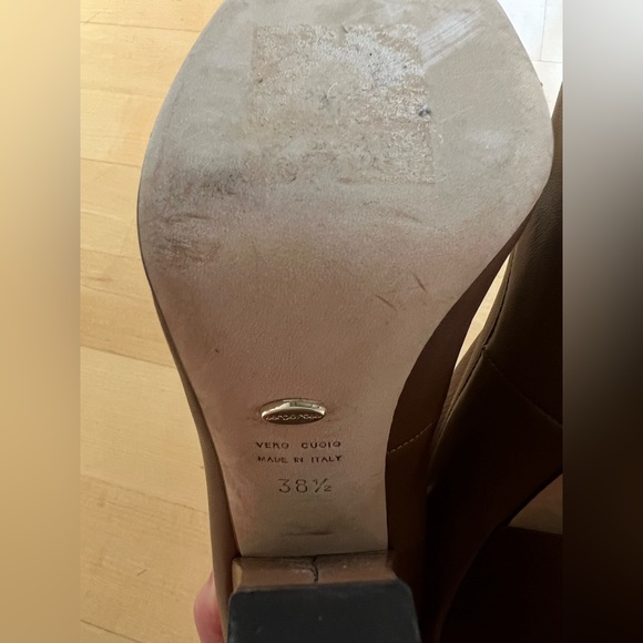 Sergio Rossi Virginia Brown Leather Almond Toe Ankle Sock Booties (Size 8.5) - Picture 9 of 12